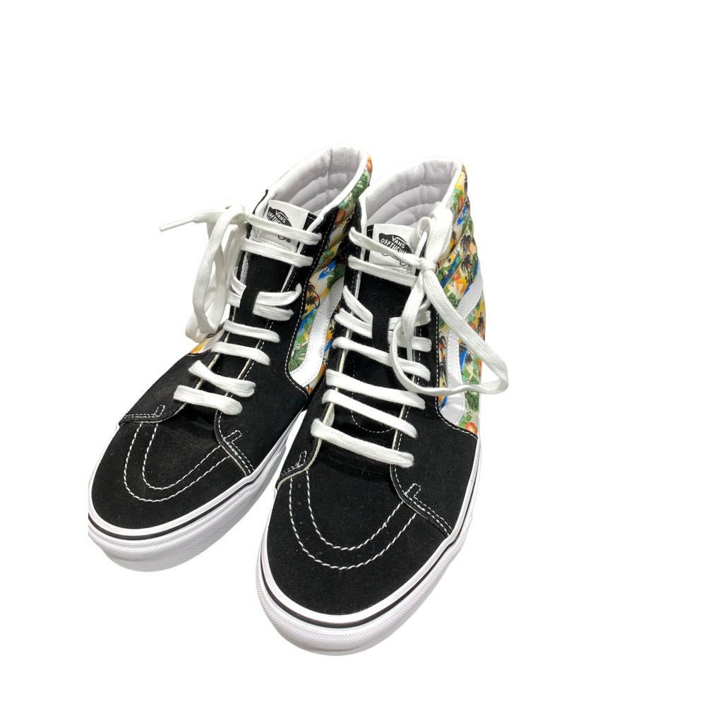 Vans Sk8-Hi Black Tropical Island Palm Tree High Top Sneaker Mens 12 Skater casu